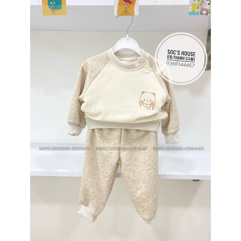 Bộ nỉ dày cho bé từ 8-16kg