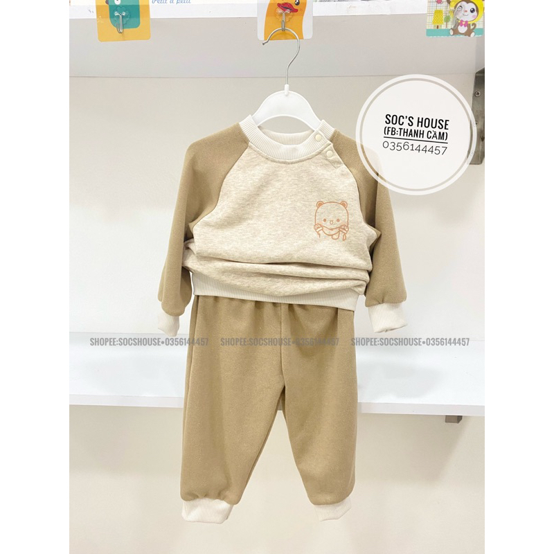 Bộ nỉ dày cho bé từ 8-16kg