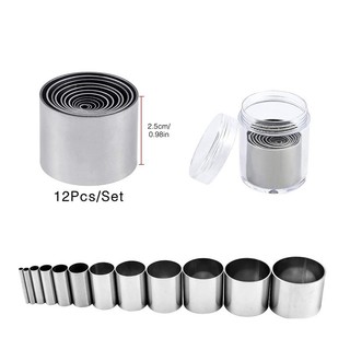 Bộ khuôn cắt đất sét hình tròn mini - tạo hình đất sét, fondant