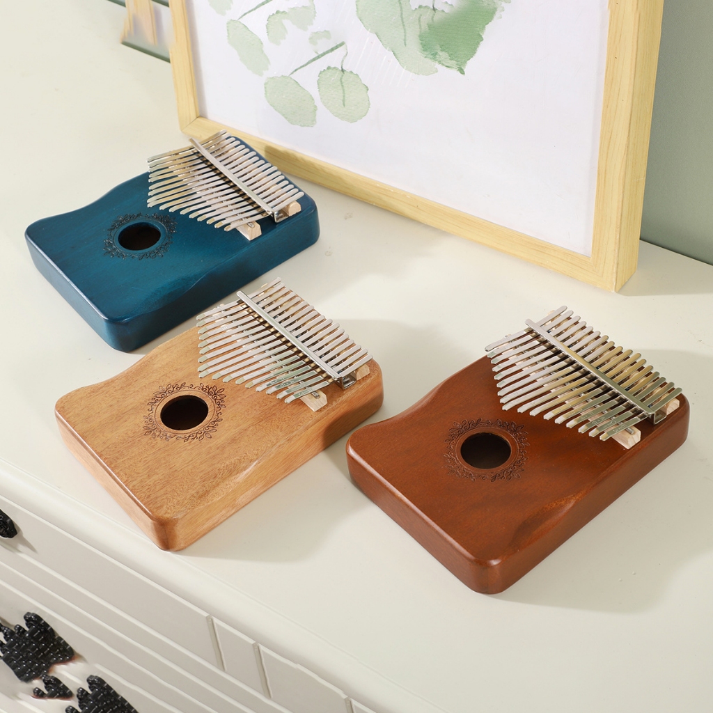 Đàn Kalimba 17 - 21 Phím Gỗ Mahogany Nguyên Khối Chất Lượng + Full phụ kiện