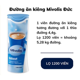 (Mẫu mới 2023)Viên Đường Ăn Kiêng Mivolis Substoff, 1200 Viên