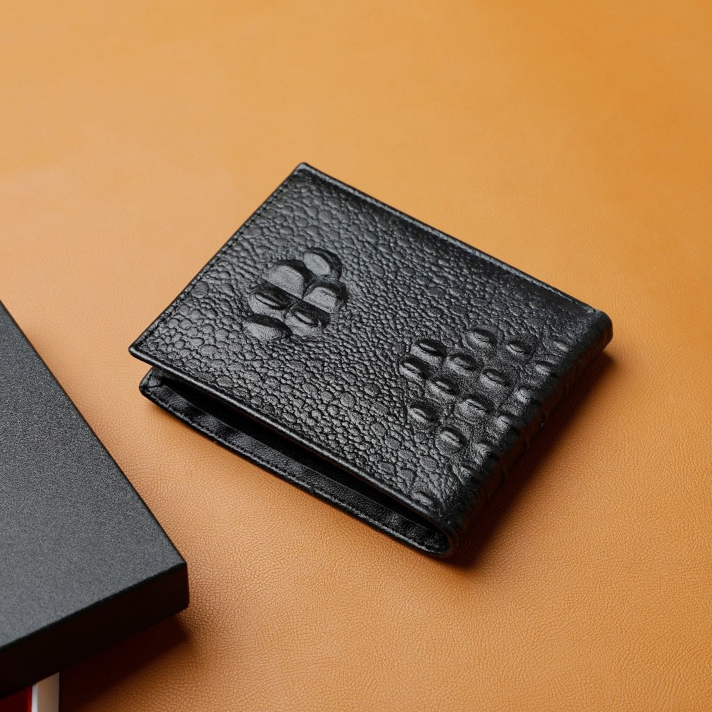 Ví Nam Da Thật Dập Vân Cao Cấp CS01 dáng ngang bảo hành 12 tháng