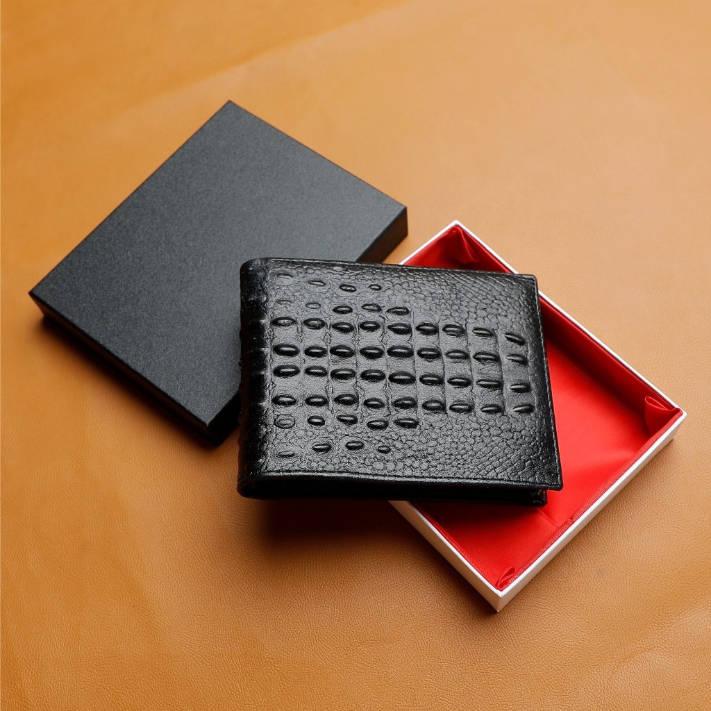 Ví Nam Da Thật Dập Vân Cao Cấp CS01 dáng ngang bảo hành 12 tháng