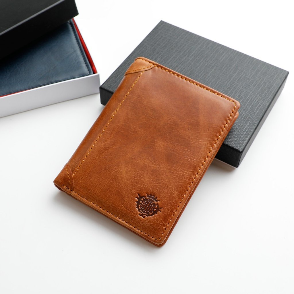 Ví Nam Đứng Da Bò Thật Dáng Đứng Chính Hãng| VT03