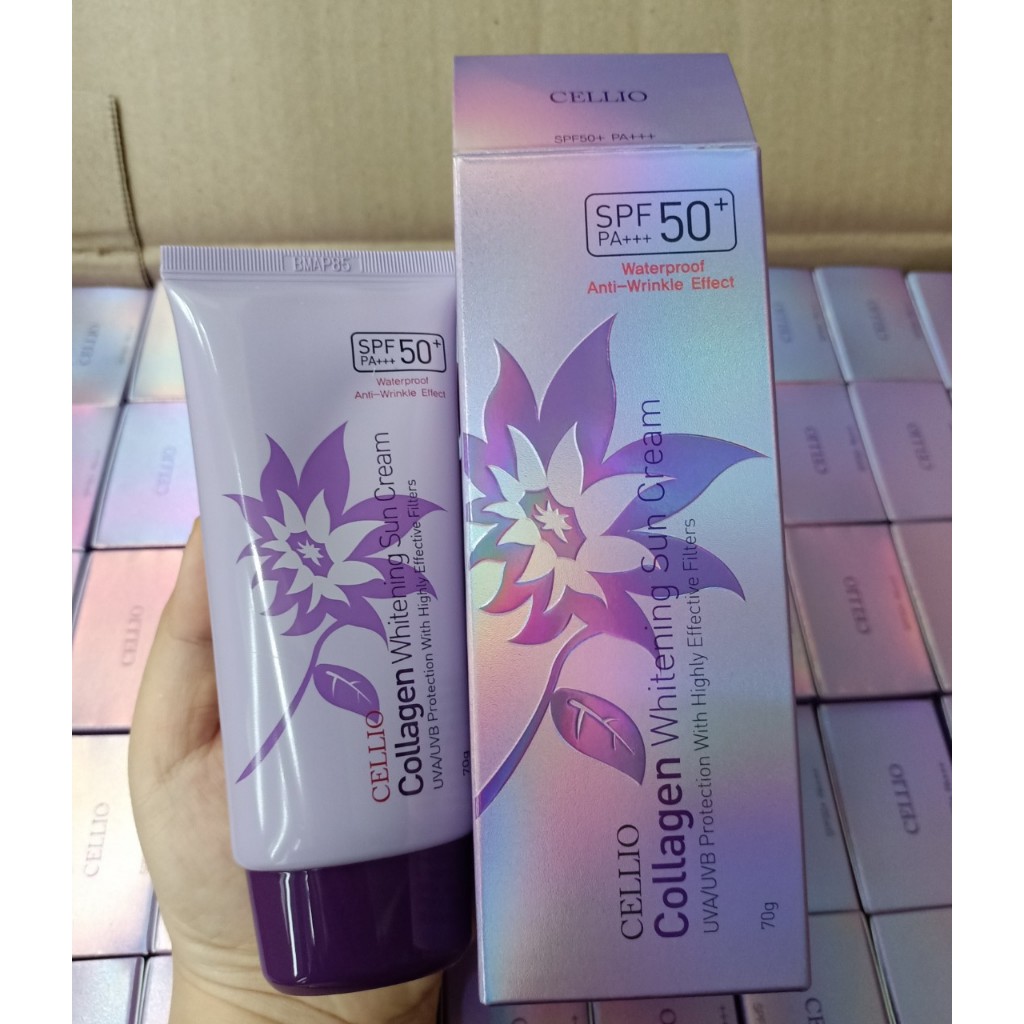 Kem chống nắng Cellio Collagen Whitening Sun Cream SPF 50 PA+++ Hàn Quốc