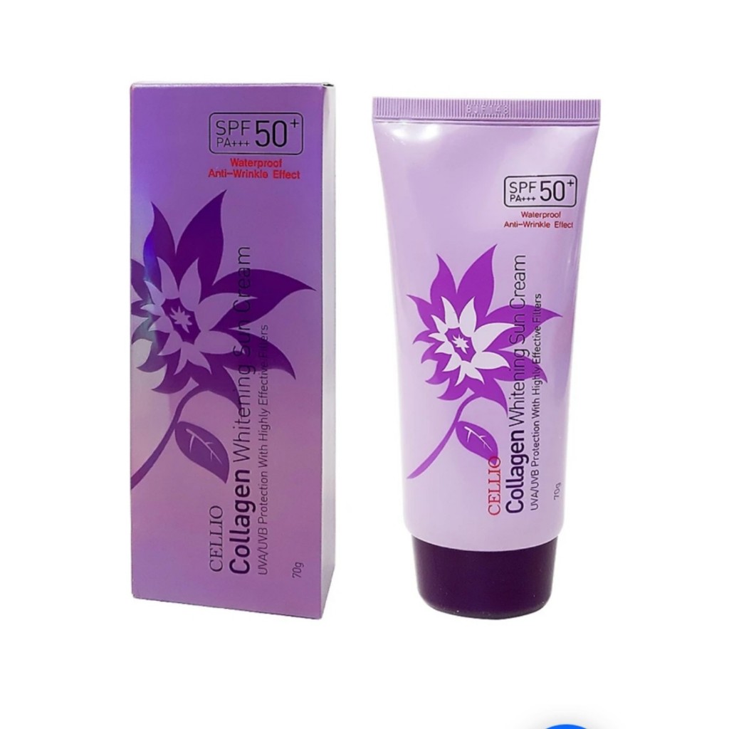 Kem chống nắng Cellio Collagen Whitening Sun Cream SPF 50 PA+++ Hàn Quốc