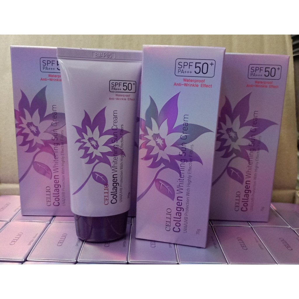 Kem chống nắng Cellio Collagen Whitening Sun Cream SPF 50 PA+++ Hàn Quốc