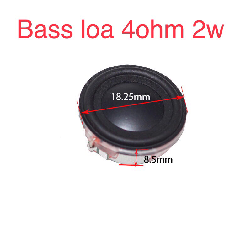 Bass Loa tròn kích thước 18mm 4ohm 2w