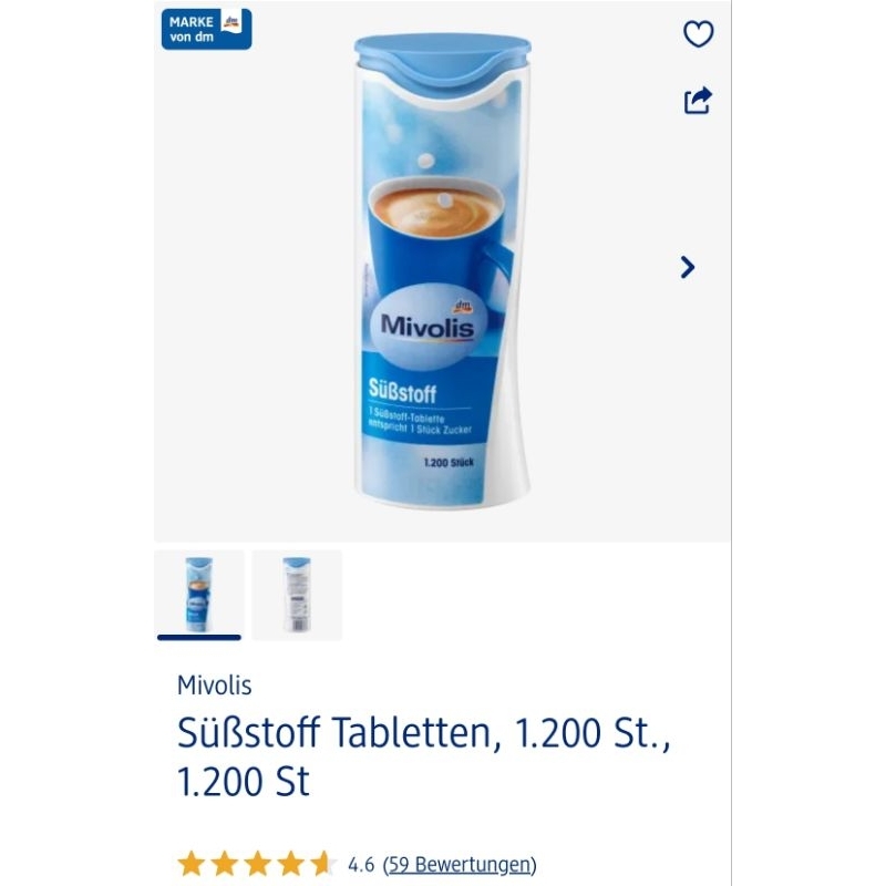 Viên Đường Ăn Kiêng Mivolis Substoff, 1200 Viên