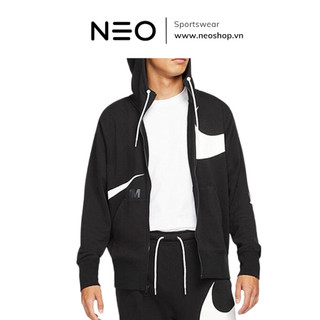 Áo khoác thể thao nam n.i.ke thể thao swoosh semi-brushed back jacket