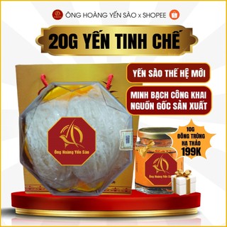 20g yến sào tinh chế loại 1 cao cấp sợi dài xưởng yến sào khánh hòa ông hoàng yến sào