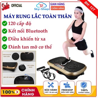 Máy Rung Lắc Toàn Thân 120 Cấp Độ , Máy Rung Lắc Tập Thể Dục Tại Nhà Có Điều Khiển Từ Xa Nghe Nhạc Bluetooth MP3