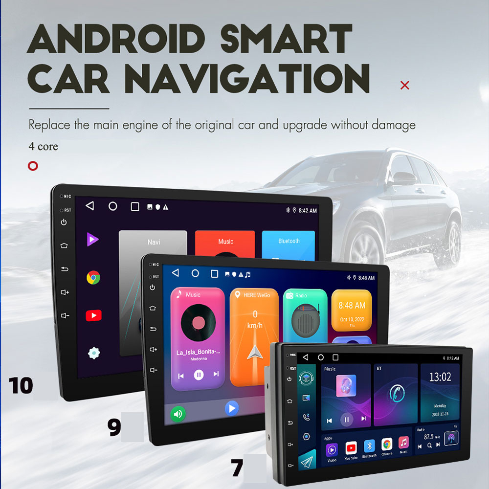 7" 9" 10" Màn hình DVD xe hơi Android cho xe hơi Kết nối WiFi Internet Điều hướng Camera lùi Giải trí đa phương tiện AHD