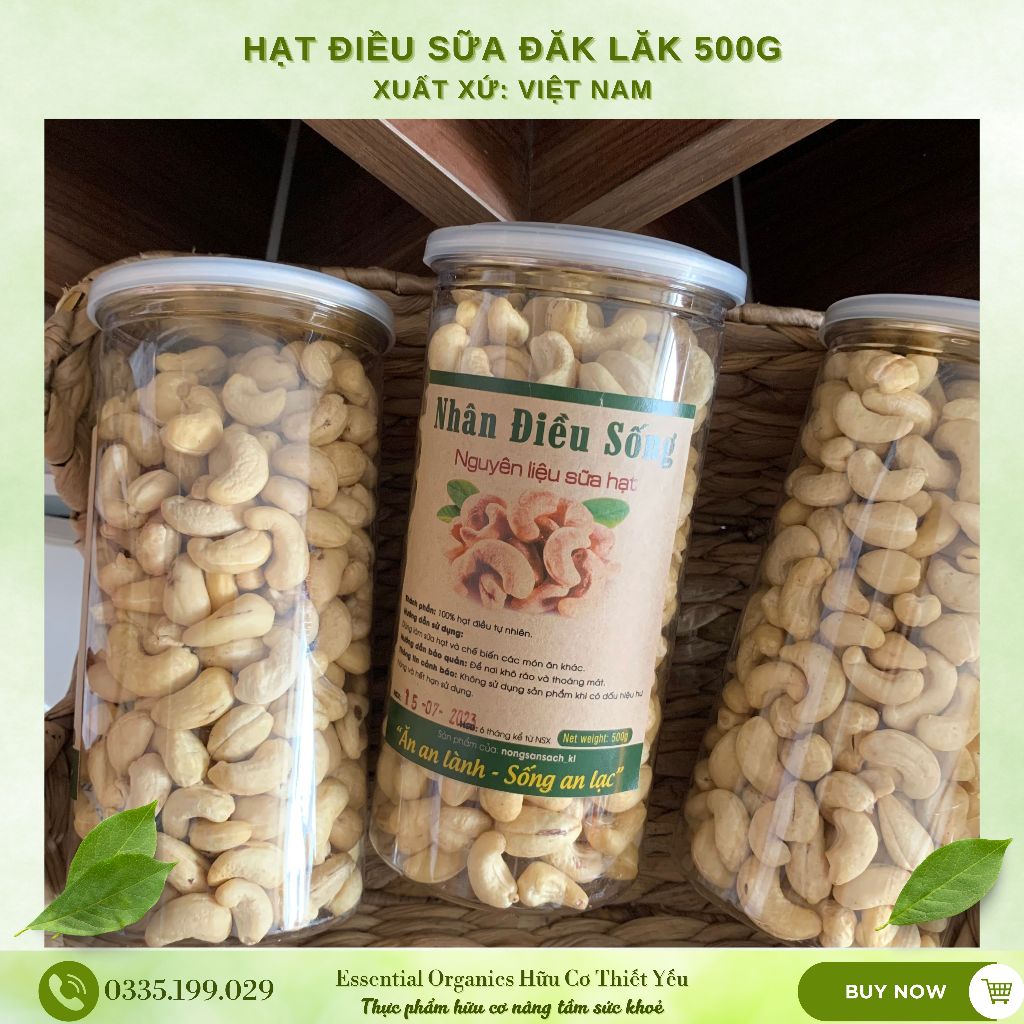 Hạt điều Đăk Lăk hàng sạch an toàn cho gia đình