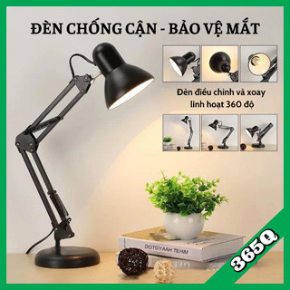 Đèn bàn học bóng LED chống cận, bảo vệ mắt, Desk Lamp chân đế, kẹp bàn chắc chắn