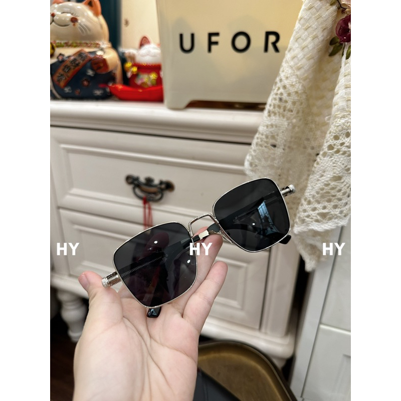 KÍNH RÂM UK THỜI TRANG GỌNG BẠC-kèm bao da