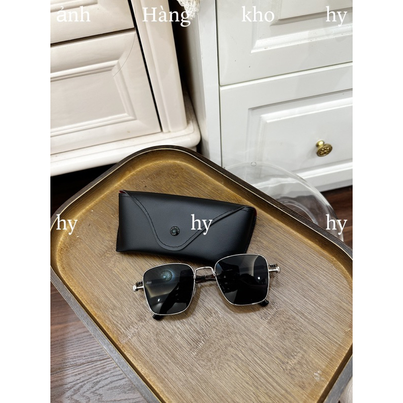 KÍNH RÂM UK THỜI TRANG GỌNG BẠC-kèm bao da