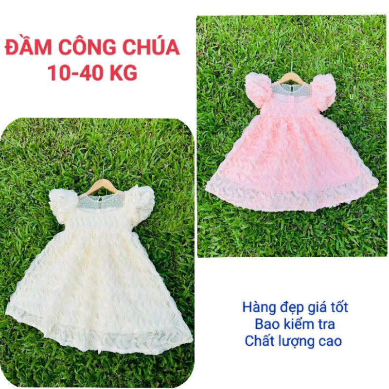 Đầm váy ren công chúa tiểu thư cao cấp haivanco 10 đến 40 kg đi tiệc đi chơi  đều đẹp chất ren mềm mại thoáng mát
