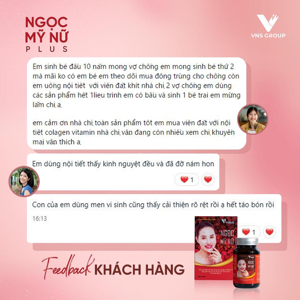 Combo 3 nội tiết tố Ngọc Mỹ Nữ Plus VNS Group đẹp da, cải thiện cân bằng nội tiết tố nữ 60 viên/hộp