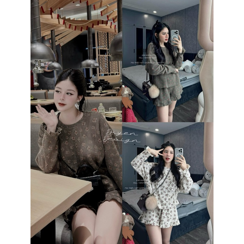 Set len tăm hoa nhí cho mùa thu đông