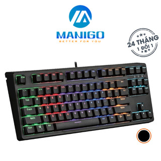 Bàn phím gaming edra ek387 cơ dành cho văn phòng, chơi game đèn led có dây keycap doubles