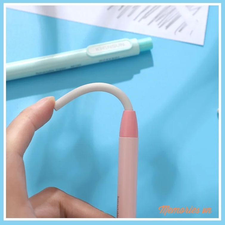 Tẩy chì 2B dạng bút bấm Khinsun sẳn gôm 5mm - Dụng cụ tập vẽ cho trẻ em / hoc sinh - có lõi gôm thay - nhiều màu - RE150