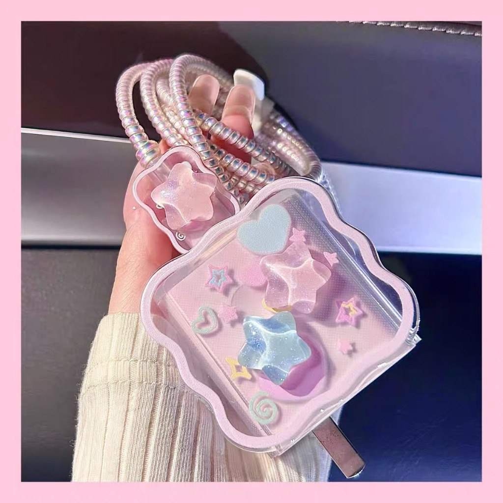 [Bọt Biển Cheese] Bộ phụ kiện bảo vệ cáp và củ sạc PD18/20W bằng silicon hoạt hình chống đứt gãy | BigBuy360 - bigbuy360.vn