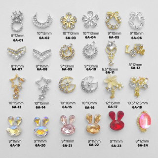 Charm đá vàng bạc trang trí đính móng 6a