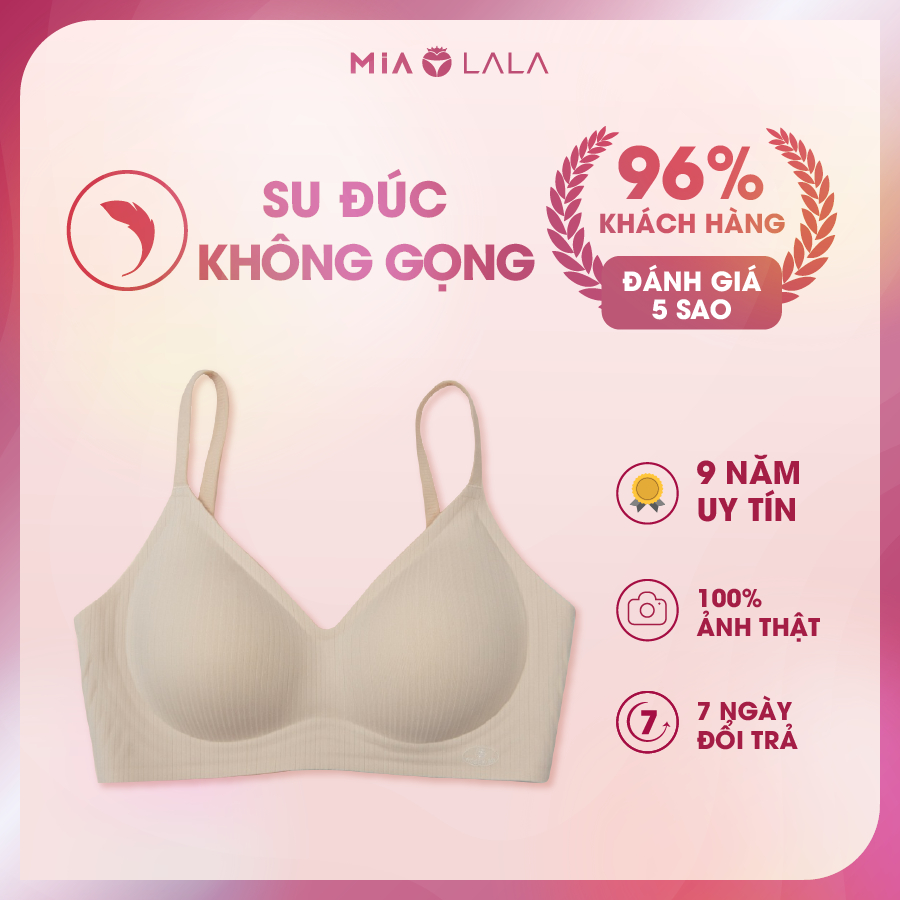 Áo ngực su đúc không gọng Mialala đệm mỏng 1cm nâng ngực, tàng hình 3369 FA02113369