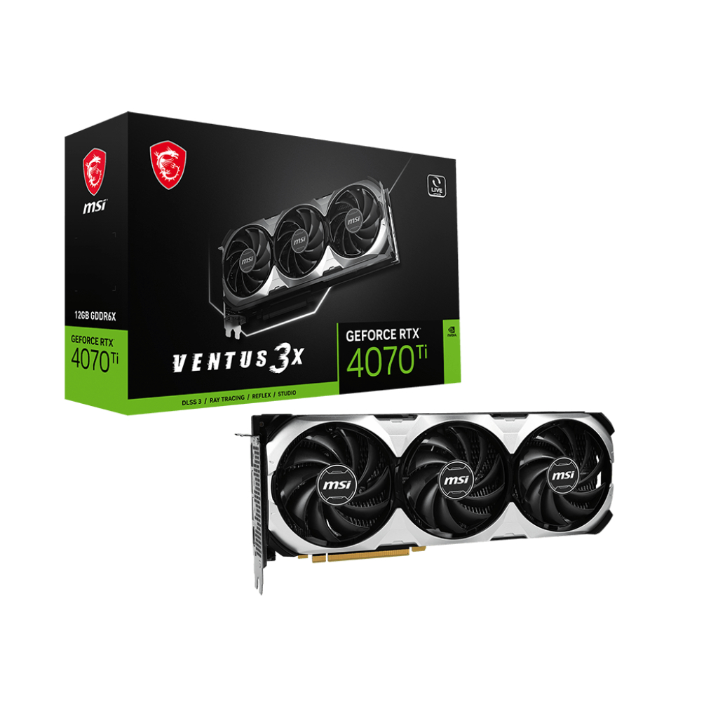Card màn hình VGA MSI GeForce RTX 4070 Ti VENTUS 3X 12GB OC Hàng Chính Hãng Bảo Hành 36 Tháng