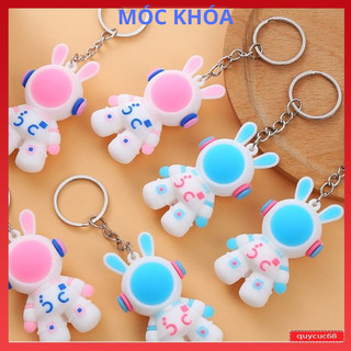 Móc khóa hình thỏ phi hành gia cute có nhiều mẫu lựa chọn