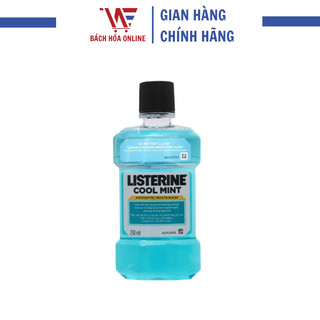 Nước súc miệng Listerine 250ml diệt khuẩn giữ hơi thở thơm mát