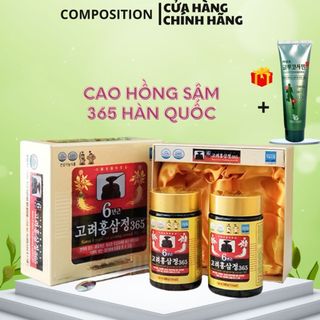 Cao Hồng Sâm 365 Cao Cấp Hàn Quốc [Chính Hãng] hộp 2 lọ