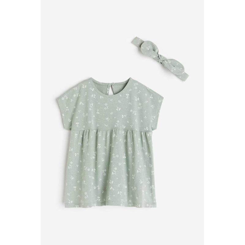 Váy cotton HM kèm turban