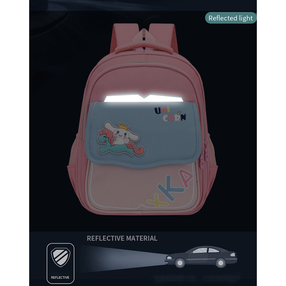 Balo học sinh tiểu học cho bé trai gái đi học cấp 1 vải oxford cao cấp màu pastel dễ thương 515