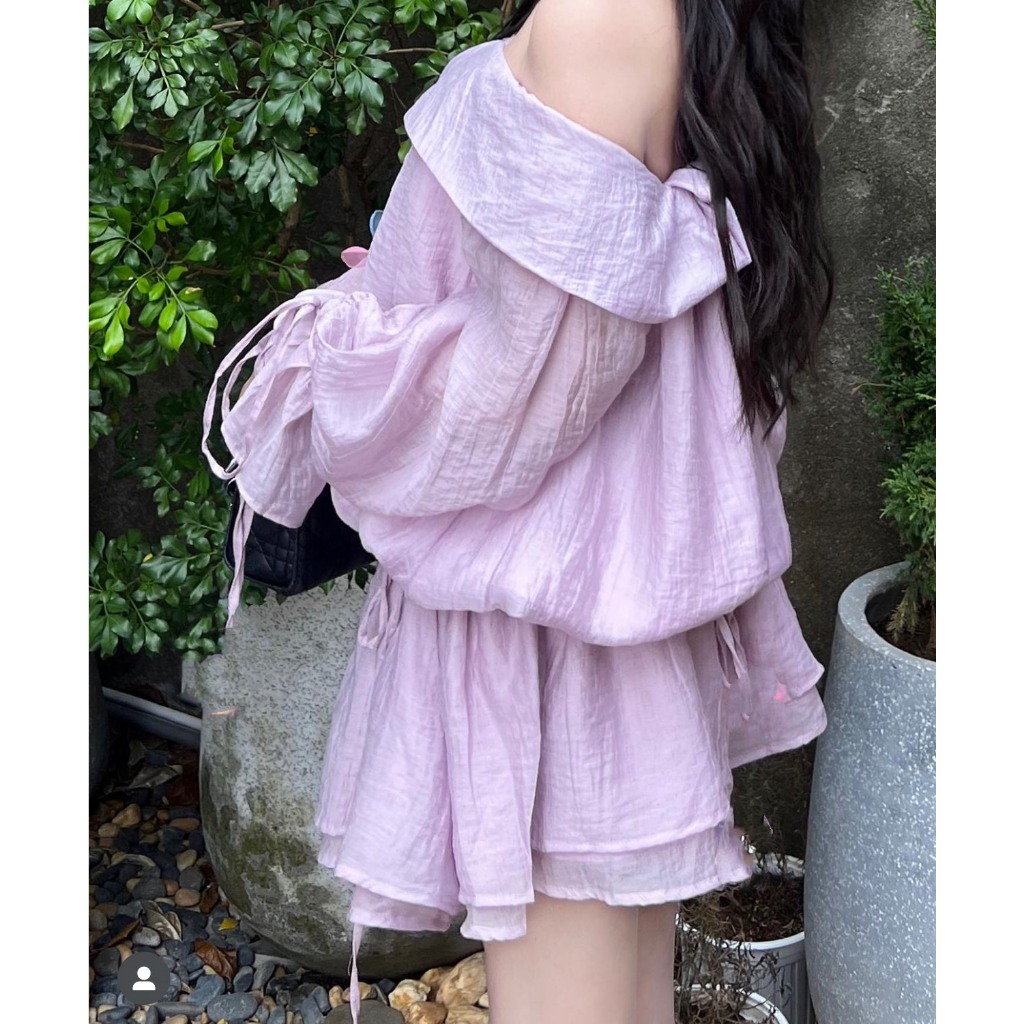 💐 𝐧𝐞𝐰 𝐢𝐧 - ONO DRESS 💜✨ ĐẦM TƠ BÈO TÍM