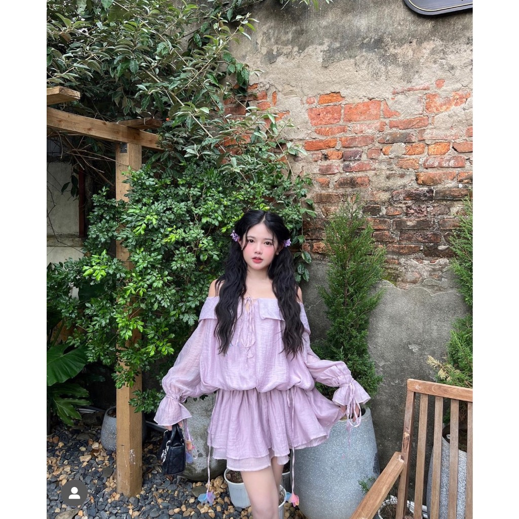 💐 𝐧𝐞𝐰 𝐢𝐧 - ONO DRESS 💜✨ ĐẦM TƠ BÈO TÍM