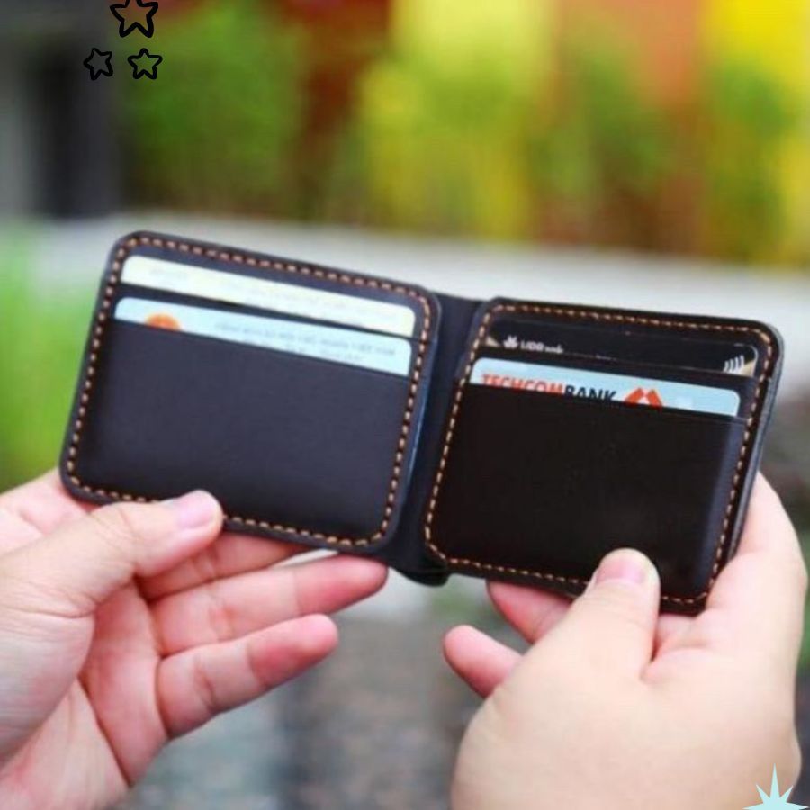 Ví Nam Da Thật Mini Đẹp Kiểu Ngang Đứng Đắng | Bóp Da Bò Đựng Tiền Thẻ CM25 - racadoy_vn