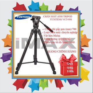 CHÂN MÁY ẢNH TRIPOD YUNTENG VCT-998 + QUÀ TẶNG