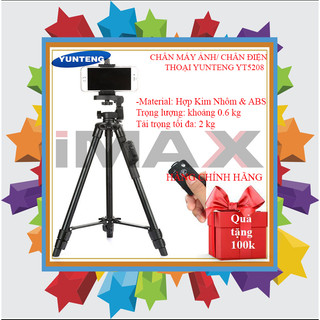 CHÂN MÁY ẢNH CHÂN ĐIỆN THOẠI YUNTENG YT-5208 + DA CỪU