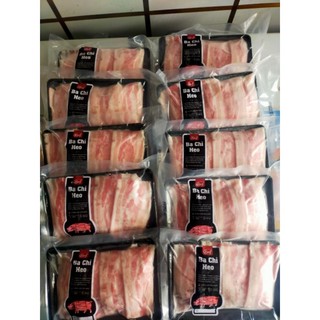 Ba chỉ heo cuộn và trải. khay 500g