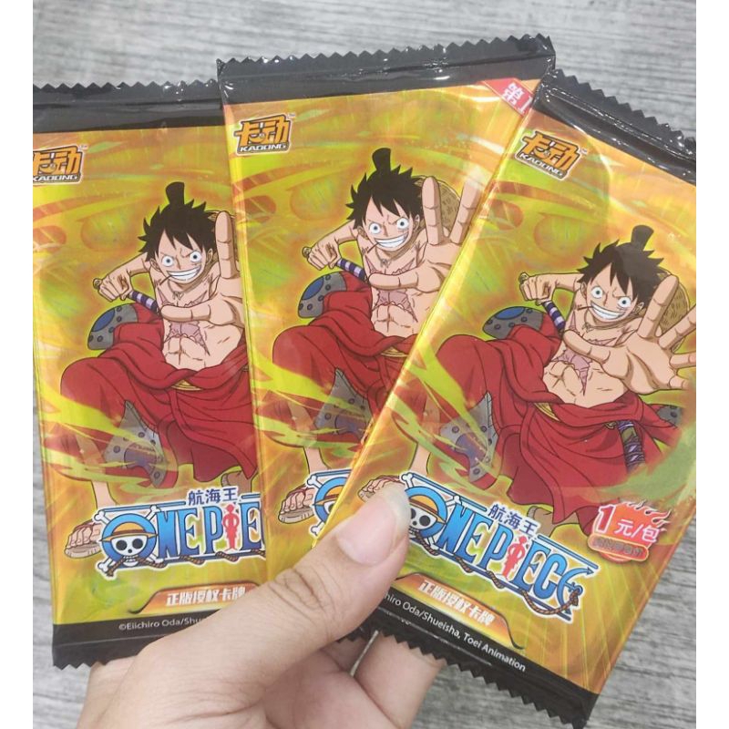 Set ảnh thẻ nhân vật One Piece WANO xanh, vàng L1