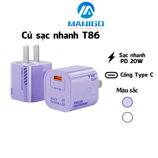 Củ sạc nhanh Sugar Cube PD20W Rockspace T86 Ổn Định Không Nóng Máy Hàng Chính Hãng Bảo Hành 1 Đổi 1