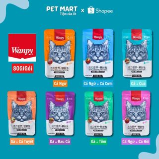 Pate cho mèo wanpy 80g, pate thú cưng chính hãng wanpy 80g
