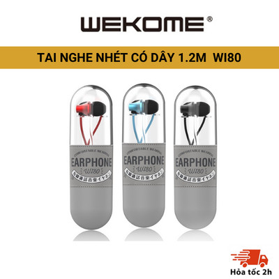 Tai nghe có dây  , Wi80 Wired Earphone có sẵn nhiều màu