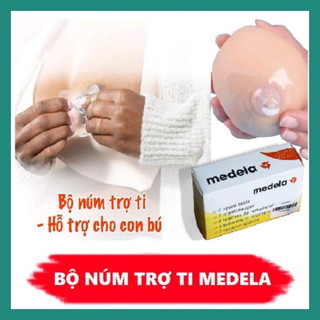 Bộ 2 núm trợ ti medela, hỗ trợ cho con bú, núm silicon an toàn cho bé, tiện lợi cho mẹ