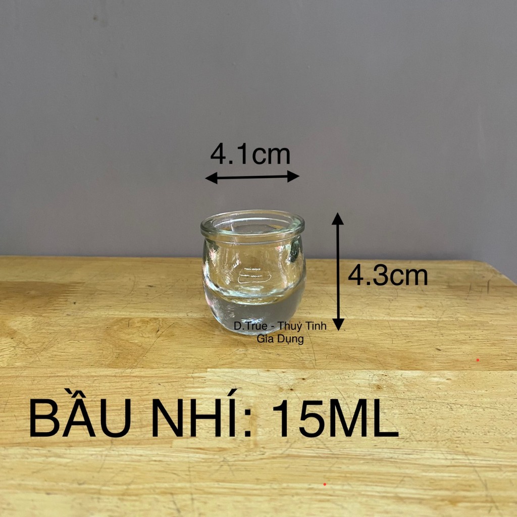 Hộp 12 Ly Bầu Nhí Thủy Tinh 15ML