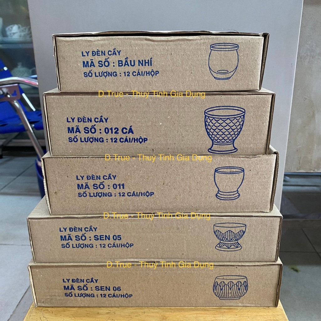 Hộp 12 Ly Bầu Nhí Thủy Tinh 15ML