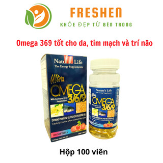 Dầu Cá Omega Alaska 3,6,9 Hỗ Trợ Hệ Tim Mạch , Trí Não , Tăng Cường Thị Lực , Sáng Mắt - Hộp 100v