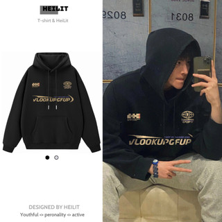 Áo Hoodie Nam In Họa Tiết Chữ Lookup HeiLit Chất Nỉ Bông Dày Dặn Form Mũ Rộng